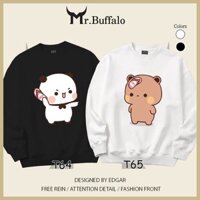 Áo đôi dài tay nam nữ form rộng Gấu ném dép cute Mr.Buffalo