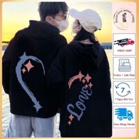 Áo đôi mùa đông,  áo cặp nam nữ SLU nỉ bông cao cấp form rộng mặc cực đẹp - HD07