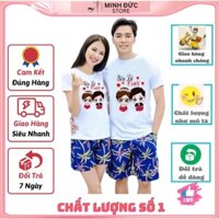 Áo Đôi Nam Nữ TT10, Áo Đôi Phông Rộng In Yêu Là Cưới  ý Nghĩa, Vải Cotton Thun Thoáng Mát In Hình Dễ Thương