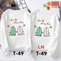 Áo Đôi Nỉ Bo 3D Ln11, Áo Đôi Nam Nữ, Áo Thun Unisex From Rộng, Chất Đẹp Mặc Không Xù  DVGIT