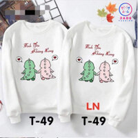 Áo Đôi Nỉ Bo 3D Ln11, Áo Đôi Nam Nữ, Áo Phông Thun Unisex From Rộng Jadefashion