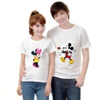 Áo đôi so cute in hình Mickey xinh xắn chất thun đẹp  giá combo 2 áo - Áo nữ,2XL