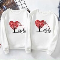 Áo đôi sweater, áo cặp hoodie in hình đáng yêu chất nỉ bông ấm áp mềm mịn thoải mái ( GIÁ 1 ÁO)