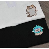 Áo đôi thêu icon Mèo - Heo