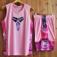 Áo đồng phục đội thể thao diy đồng phục bóng rổ màu hồng số Bộ đồ nam nữ áo vest thi đấu in chữ học sinh