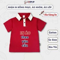 Áo Đồng Phục Học Sinh Cấp 1, Áo Lớp In Theo Yêu Cầu Cho Bé Chất Cotton