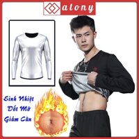 Áo Đốt Mỡ Nam ATONY Cao Cấp, Sinh Nhiệt, Đổ Mồ Hôi, Đốt Cháy Calo, Tan Mỡ Bụng, Tráng Nano Bạc Nhật Bản