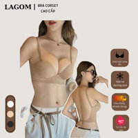 Áo đúc su hở lưng siêu độn mút dày 5cm không gọng