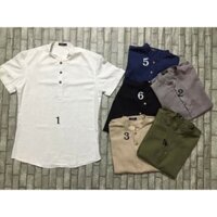 Áo Đũi Nam Cộc Tay Cổ Tàu Vải Đũi Cotton Mộc Mạc Thoáng Mát ADC2