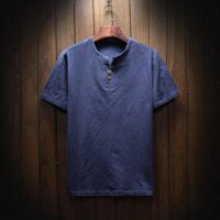 Áo Đũi Nam Mát Mẻ Mùa Hè SZone SA501 - Xanh tím than,XXL