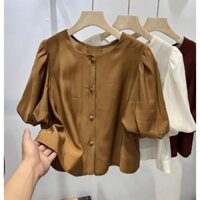 Áo đũi nữ cổ tròn cài cúc cách điệu SP16