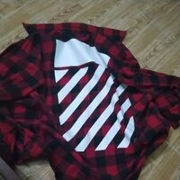 ÁO FLANNEL OFF WHITE SIZE XL