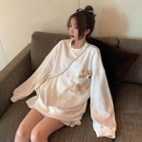 Áo Gấu Da Cá TEDDY BEAR Nữ 🌸 Phông dài tay oversize dáng rộng