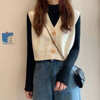 Áo Ghi Lê Dệt Kim Áo Khoác Dễ Phối Xuân Thu Nữ Áo Ghi Lê Hot Trên Mạng Mùa Đông Mẫu Mới Áo Ghi Lê Nhỏ MặC Ngoài KiểuNgắn