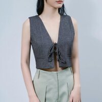 Áo ghile nâu sát nách cột dây