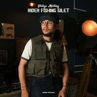 Áo Gi Lê/Vest túi hộp Rider Fishing Gilet - Rider VietNam - Phong cách Vintage Military