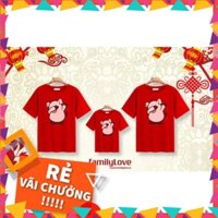 ÁO GIA ĐÌNH BÉ HEO THẦN THÁI - Thời trang  Đồng phục Viet Family  💝 Hàng chuẩn thương hiệu