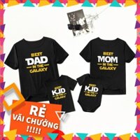 Áo gia đình - Đồng phục gia đình đẹp  💝(Có hình thật + Logo thương hiệu)  💝Best Dad, Best Mom, Best Kid in the Galaxy