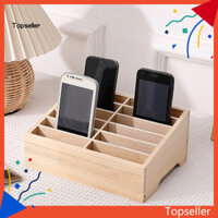 Áo * Giá đỡ điện thoại di động bằng gỗ Hộp lưu trữ vật phẩm nhỏ 12 / 16 lưới Giá đỡ điện thoại bằng gỗ Giá đỡ máy tính để bàn thân thiện với môi trường Hộp lưu trữ dành cho người mua Đông Nam Á