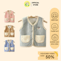 Áo gile cho bé Áo ghi lê lông cừu ấm áp cho bé hàng Quảng Châu cao cấp mẫu mới 2023