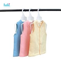 Áo gile cổ bo cho bé vải sợi tre chần bông cao cấp Haki, áo khoác mùa đông chất liệu Bamboo từ 4-15kg BB018
