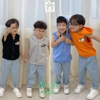 Áo Gile Hàn Quốc Bé Trai Chất Nỉ AnAn Kids Áo Khoác Trẻ Em Giữ Ấm Thu Đông