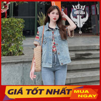 Áo Gile Jean Cá Tính, Áo Khoác Bò Sát Nách Phong Cách Hàn Quốc AP089 - Yamy888