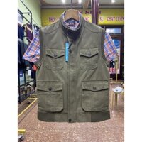 Áo Gile Kaki Túi Hộp Trung Niên