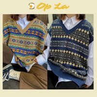 Áo gile len hoạ tiết thổ cẩm cho cả nam và nữ