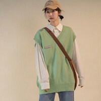 Áo Gile len Mịn Unisex nam nữ Kiểu Dáng Đơn Giản, Áo Len Gile Dáng Rộng style Hàn Quốc