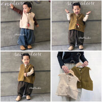 ÁO GILE LEN QUẦN JEAN PHONG CÁCH HÀN QUỐC CHO BÉ GÁI VÀ BÉ TRAI