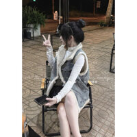 Áo gile lông chất giày nữ