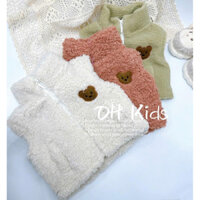 áo gile lông cừu cho bé trai bé gái 1-4 tuổi