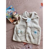 Áo gile lông cừu cùn cho bé gái