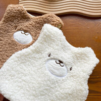 Áo Gile Lông Cừu Kèm Mũ Đáng Yêu Cho Bé Trai Bé Gái