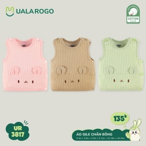 Áo gile lót bông cho bé 24m NH (màu xanh)