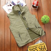 Áo gile nam - Kaki - XL