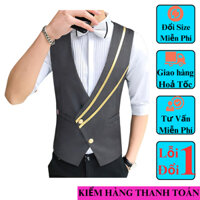 Áo gile nam vạt chéo độc lạ kiểu dáng Hàn Quốc sang trọng lịch lãm H54