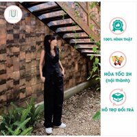Áo gile nữ áo ghi lê thiết kế phối túi HÀNG LOẠI 1 Uimeecloset phong cách Hàn Quốc cho nữ