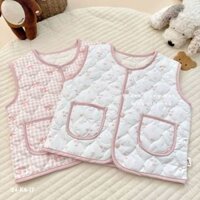 Áo Gile Phao Bé Gái, Áo Phao Gile Lót Bông Cho Bé Dành Riêng Cho Bé Gái Mặc Thu Đông Size Từ 11-23kg