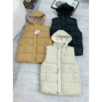 Áo gile phao có mũ ấm hàng loại 1 freesize