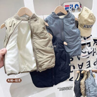 Áo Gile Phao Lót Nỉ Dày Ấm Hàng Quảng Châu Cho Bé Trai. Áo Khoác Gi Le Bé Trai BAMI.Baby