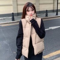 Áo gile phao trần bông, áo khoác mùa đông siêu ấm