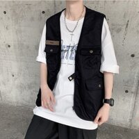 Áo Gile Phối Túi Hộp Style Hàn Quốc Trẻ Trung và Năng Động