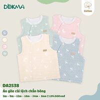 Áo gile trần bông Dokma DA2538, size 3-24 tháng