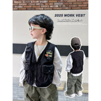 Áo gile túi hôp vải dù thoáng khí cho bé trai