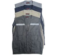 áo gile vải kaki cotton lưới có phản quang