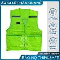 Áo gile vải Pangrim Hàn Quốc phối lưới phản quang cho kỹ sư, công nhân, thấm hút mồ hôi, bền màu, ít nhăn - Thinksafe