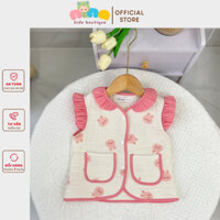 Áo Gile Xô Muslin Trần Bông Cho Bé Gái Nina Kids Boutique Áo Khoác Cho Bé Sơ Sinh 0 24 Tháng