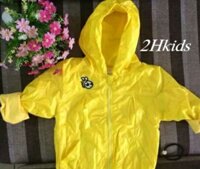 Áo gió 2 lớp 4-6 tuổi vàng